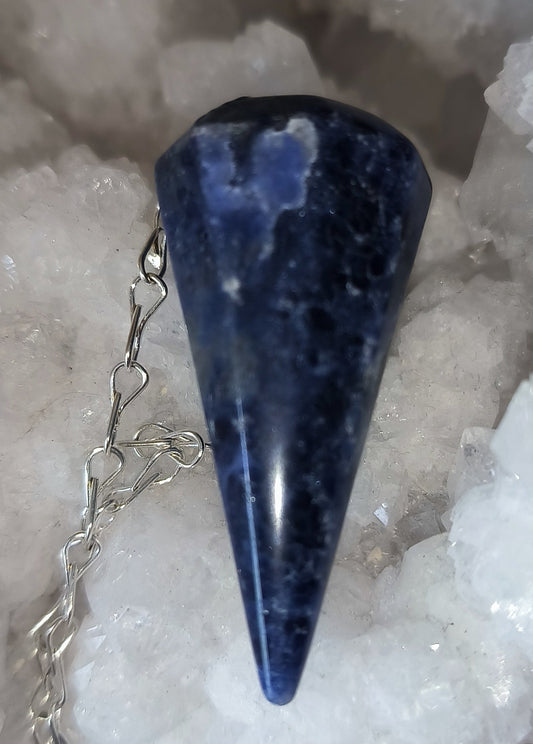 Pendule en Sodalite Bleu avec chaînette