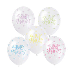 5 Ballons Nacrés Pastel 30 cm Baby Shower