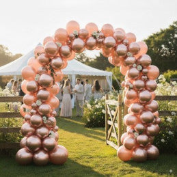 50 Ballons latex Métal Nacré Rose Gold 30 cm - Par 3