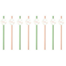 Lot de 8 Pailles 3D "Journée Parfaite" 20 cm CDA