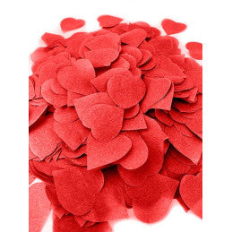 6 Boites Confettis Cœurs Rouge 80g - Boîte Décorée 5cm