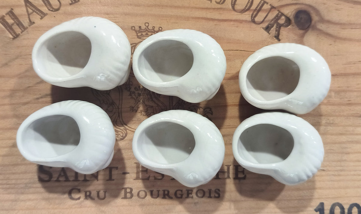 6 coquilles d' escargots en céramique pour restauration