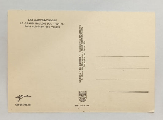 Carte postale vintage années 1960–1970 – Grand Ballon, Hautes Vosges