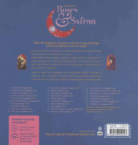 Comptines de roses et de safran – Inde, Pakistan et Sri Lanka – Livre-CD