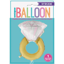 Set de 5 Ballons Foil 81 cm Bague Diamant