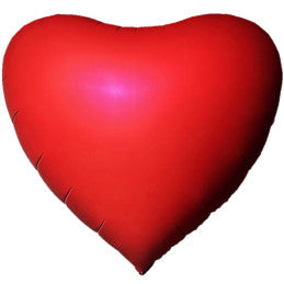 Ballon géant COEUR foil rouge mat 130 x 140 cm XXXL - Par 5