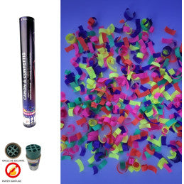 Canon à confettis 40 cm papier FLUO Ininflammable - Par 12