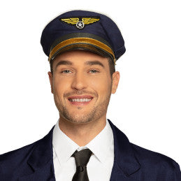 Casquette Commandant de Bord Réglable - Déguisement Pilote Boland