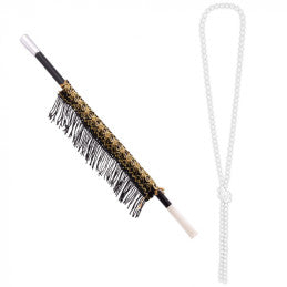 Collier et Fume-Cigarette à Frange Boland 31 cm - Perles Plastique