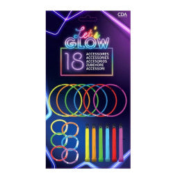 GLOW Set 18 pièces coloris assortis - Par 12