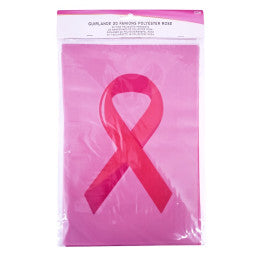 12 Guirlandes Octobre Rose en polyester, 20 fanions recto verso, 10 m