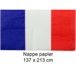 Nappe Papier France 137 x 213 cm - Bleu Blanc Rouge