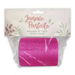 Rouleau de Tulle 8 cm x 20 m - 10 coloris au choix