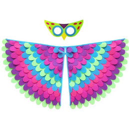 6 Sets Cape + Masque Bird Paradise 2 coloris assortis 96x47cm