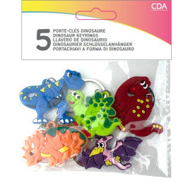 Set de 5 Porte-Clefs Dinosaures - CDA