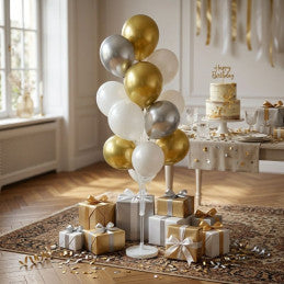 Support pour 13 Ballons H 135 cm avec Base à Remplir d'Eau