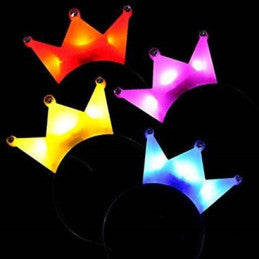 12 Tiares Couronne Princesse LED avec Pile Bouton