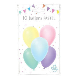 10 Ballons latex PASTEL 30 cm - Par 3