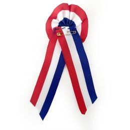 Set de 10 Cocardes Tricolores Tissu 5 cm à pans