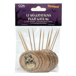 Carton de  144 cake toppers 3D Halloween « Poison-Potion »