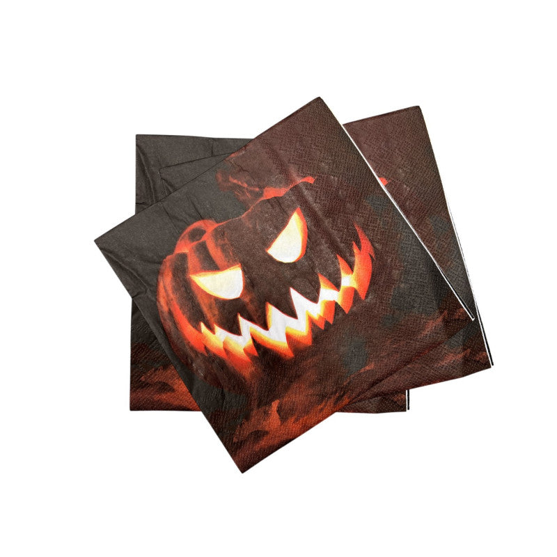 12 paquets de 16 serviettes papier 33 × 33 cm – Fury Pumpkin