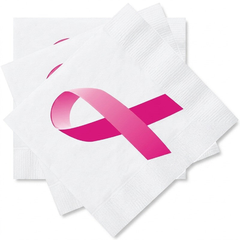 12 sets de 16 Serviettes en papier Octobre Rose, 2 plis, 33 × 33 cm
