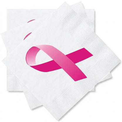 12 sets de 16 Serviettes en papier Octobre Rose, 2 plis, 33 × 33 cm