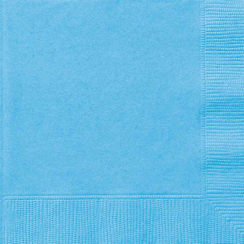 20 Serviettes 24x24 cm -  Bleu Pastel ou rose
