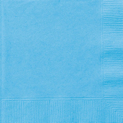 20 Serviettes 24x24 cm -  Bleu Pastel ou rose