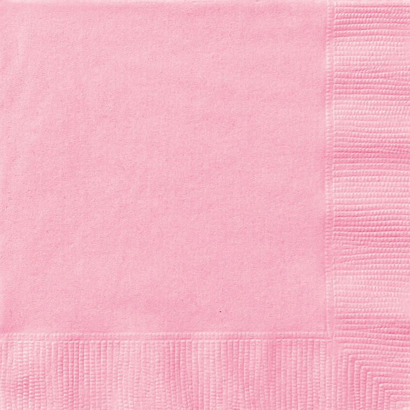 20 Serviettes 24x24 cm -  Bleu Pastel ou rose