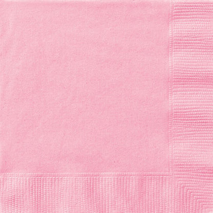 20 Serviettes 24x24 cm -  Bleu Pastel ou rose