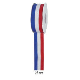 Ruban Tissu Tricolore 25 mm - 25 m