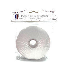 Ruban Tissu Tricolore 25 mm - 25 m