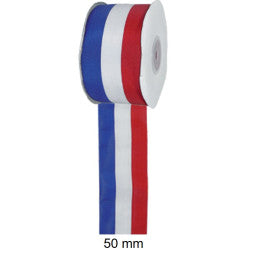 Ruban Tissu Tricolore 50 mm - 25 m