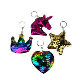 48 Porte-clés Sequins Rainbow