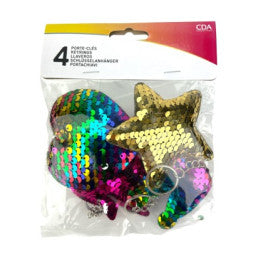 48 Porte-clés Sequins Rainbow