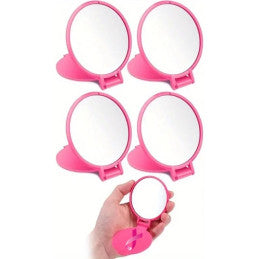Miroirs de poche roses avec couvercle décor ruban – Par 60