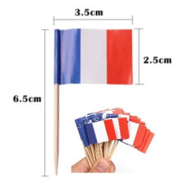 50 Piques Cocktail Drapeau France