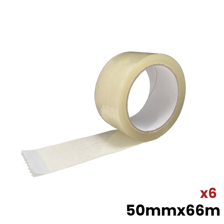 Rouleaux Adhésifs Transparents 50mm x 66m - Lot de 6