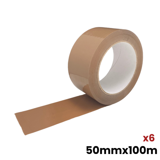 Rouleaux Adhésifs Havane 50mm x 100m - Lot de 6