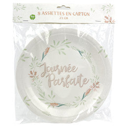 8 Assiettes 23 cm Journée Parfaite - Mariage champêtre