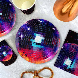 Lot de 12 x 8 Assiettes Let's Disco 23 cm