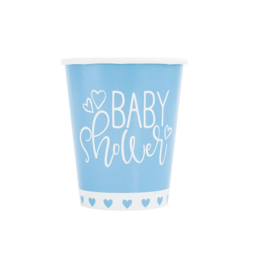 8 Gobelets bleus 27 cl - Baby Shower - Par 24 Roses ou bleus