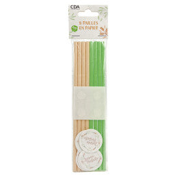 Lot de 8 Pailles 3D "Journée Parfaite" 20 cm CDA