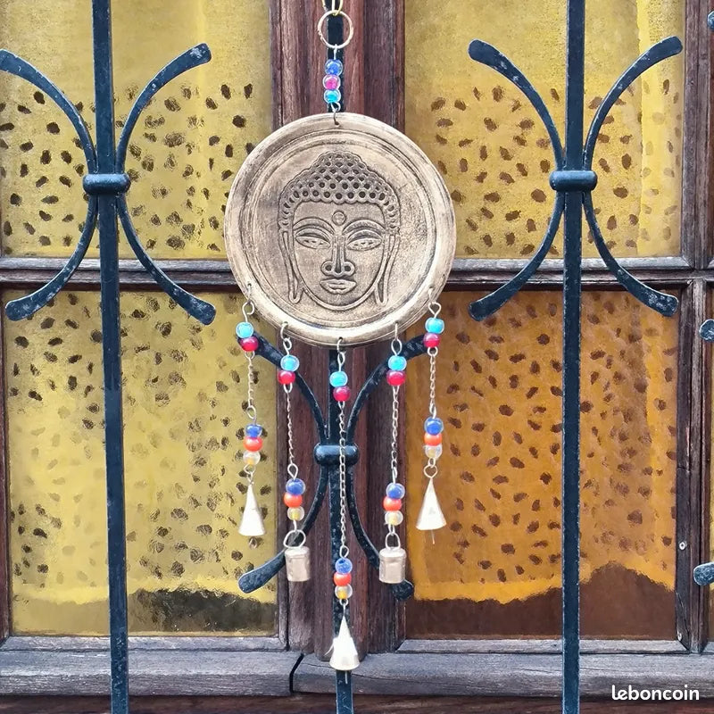 Porte-bonheur indien en cuivre avec carillon - 50 cm