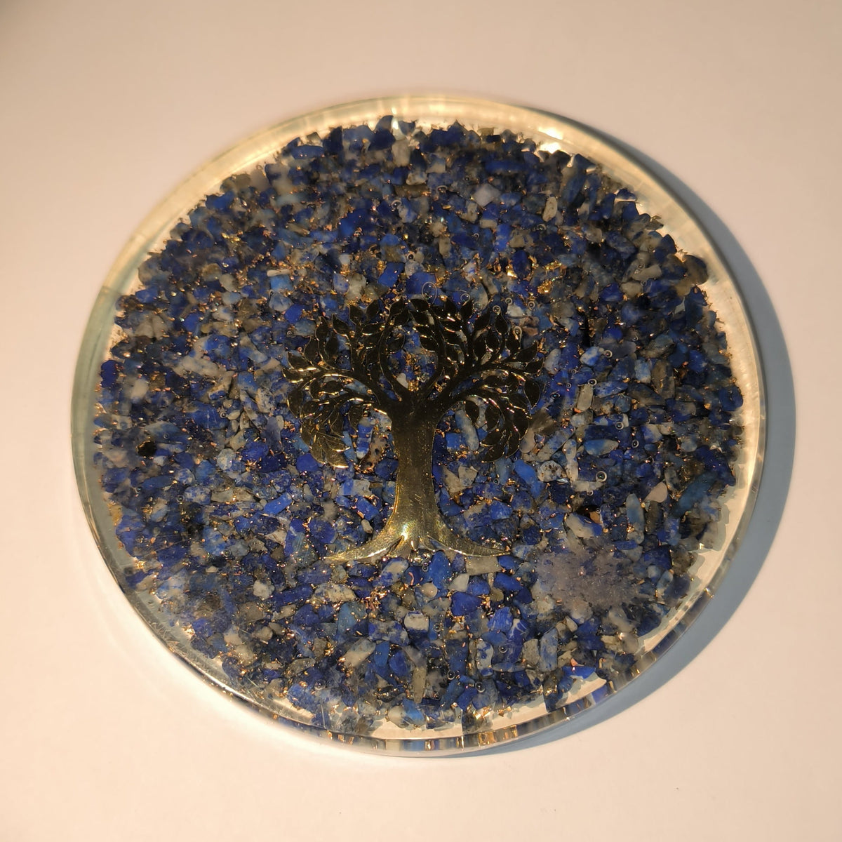 Plaque de rechargement en lapis-lazuli avec arbre de vie