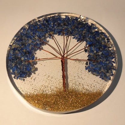 Plaque de rechargement en résine avec arbre de vie en cuivre