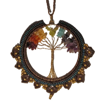 Pendentif indien arbre de vie 7 chakras – Dindia
