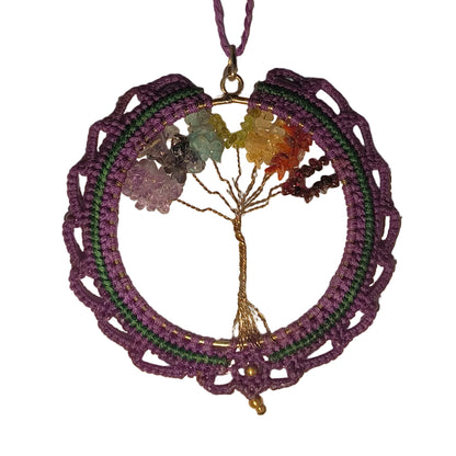Pendentif indien arbre de vie 7 chakras – Dindia