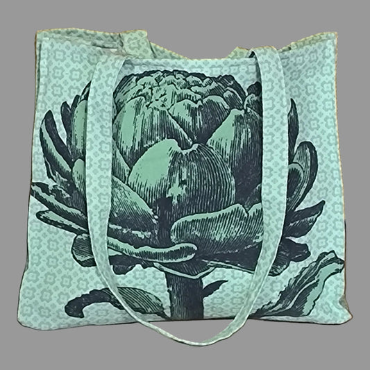 Sac artisanal fleur d’artichaut à bandoulière – Rose Topaze